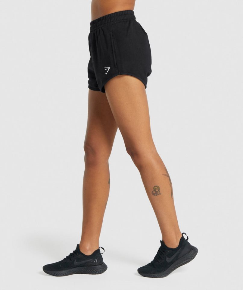 Women's Gymshark Training Sweat Shorts Black | NZ 0KWCOY